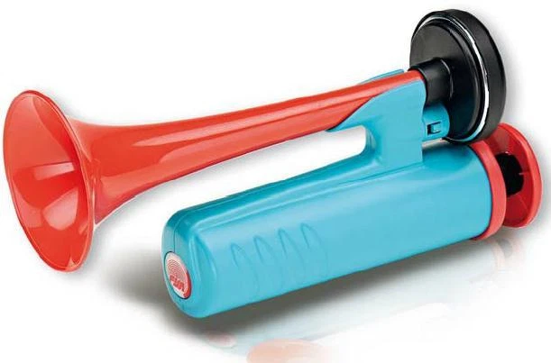 Ecopower Luftdruckfanfare Fanhorn Tröte Neuheit 112 dB Markengerät FISA Italy