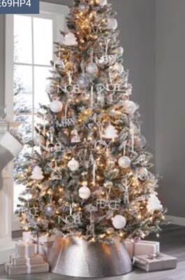 🔥SALE Snowflake Star silver Christmas tree topper Crystal