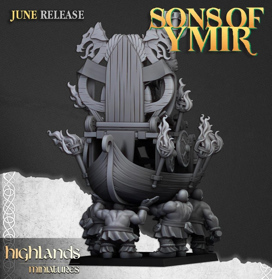 Dwarf King on Throne Highlands Miniatures 28mm eBay