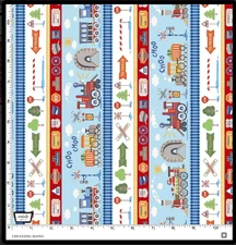 Michael Miller~Chugging Along~Whistle Stop Tour~Trains Railrod Fabric~CX10804BTY