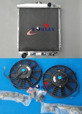 3ROW FOR FORD FAIRLANE CAR SEDAN WAGON MAINLINE 54 55 56 ALUMINUM RADIATOR +FANS