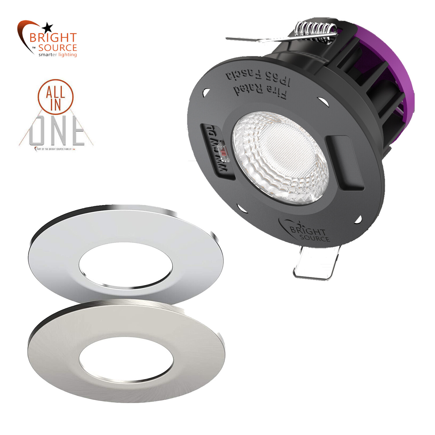 Bright Source 8w All in One LED Dimmable Downlight 3 Light Colour  