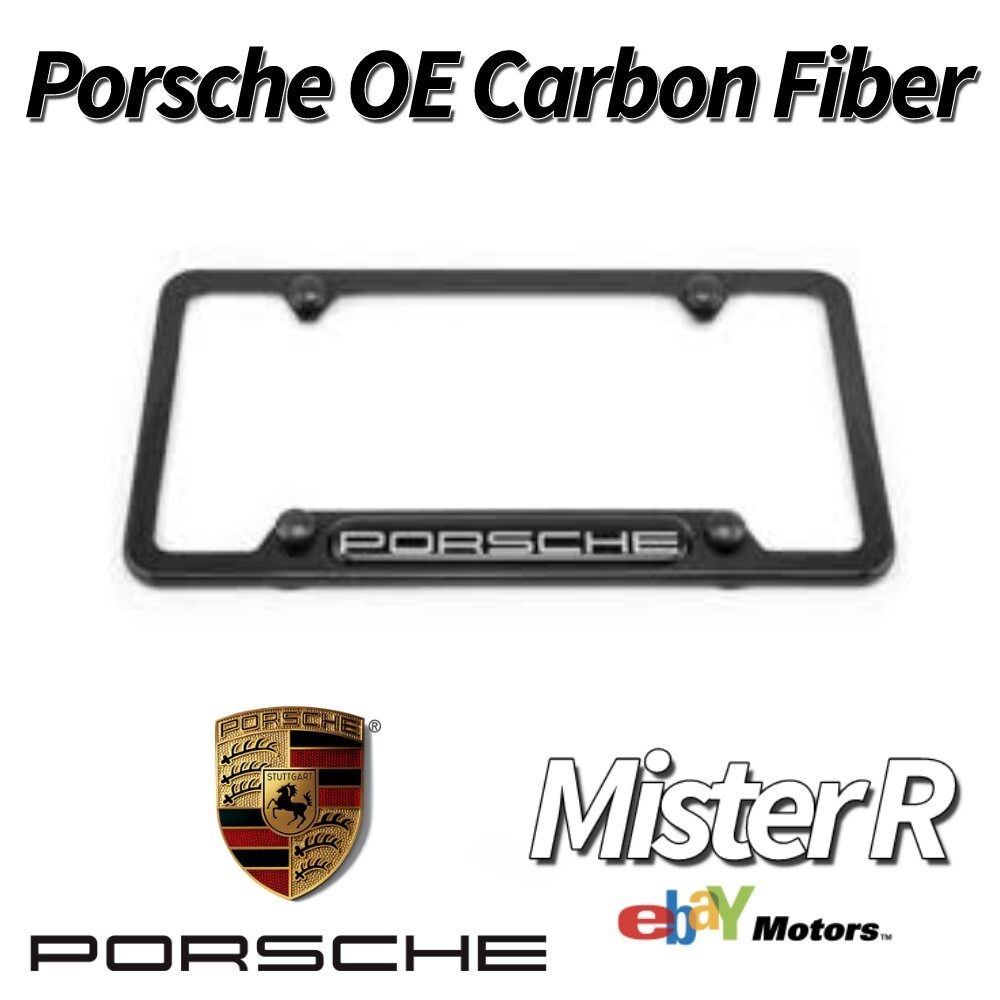 Porsche • Carbon Fiber License Plate Frame • Genuine OE