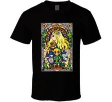 Legend Of Zelda Stain Glass Video Game T Shirt