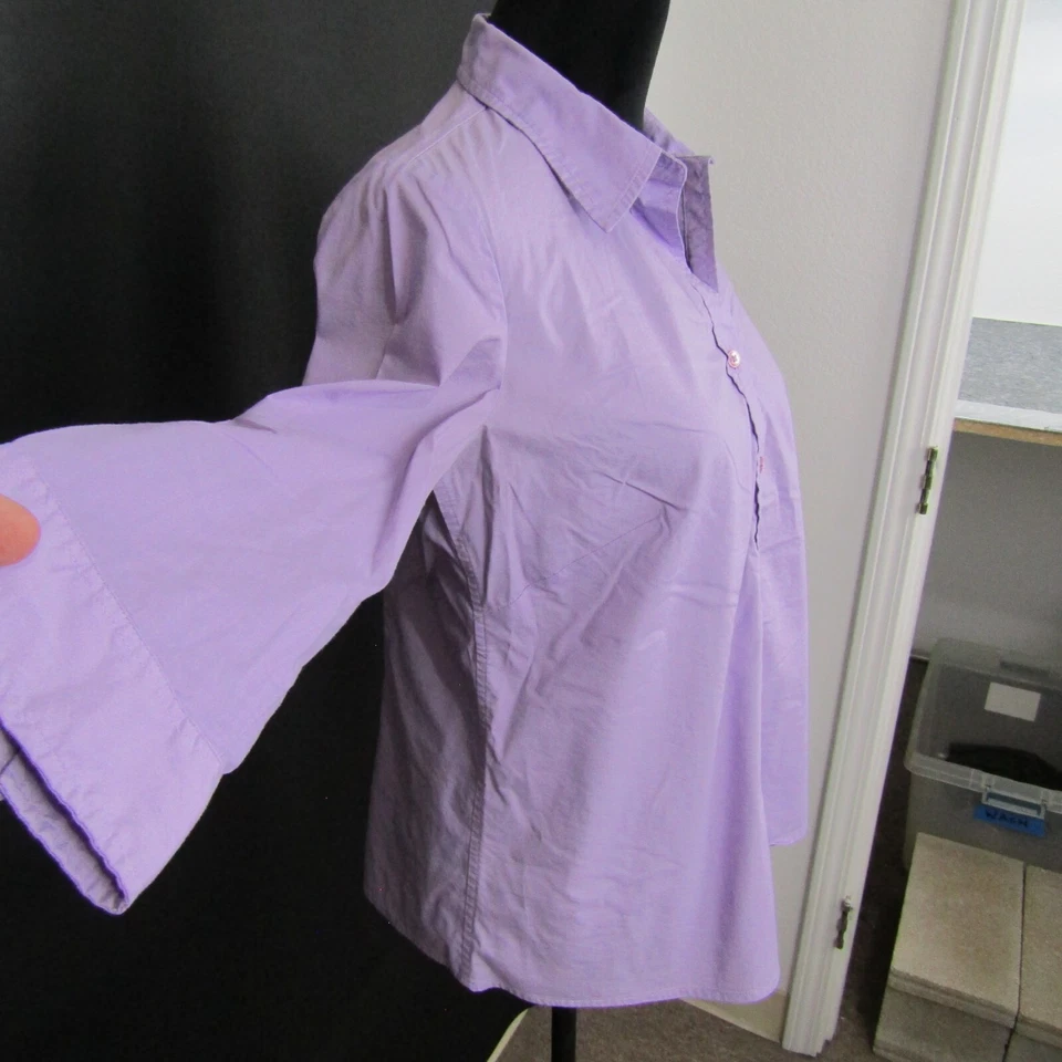 Old Navy Maternity Shirt Top Blouse Button Up Collared Neck Womens S Lavender - Image 3 of 4