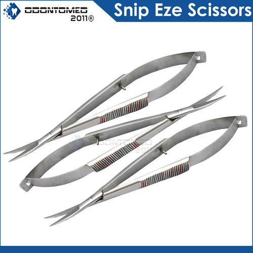 Lot of 3 Snip-Eze Easy-Squeeze Scissors 4-3/4" Sewing Embroidery Quilting Curved - Picture 2 of 3
