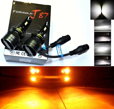 LED Kit G8 100W 9005 HB3 Orange Two Bulbs Head Light Dual Beam Replacement Lamp