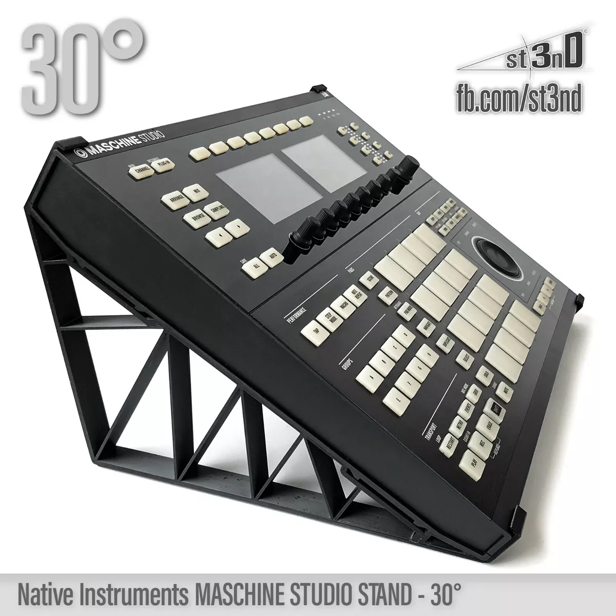 NI MASCHINE STUDIO STAND - 30 degrees - 3D printed - 100% Buyer