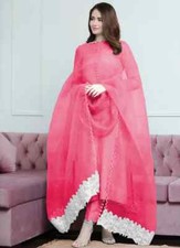 Indian Women Top Tunic Kurta Pant Dupatta Set Party Wear Designer Kurti Dress