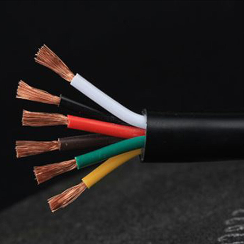 5/6/7/8/10/12 Core 0.3mm²~1.5mm² Electrical Flex Cable Automotive RVV ...
