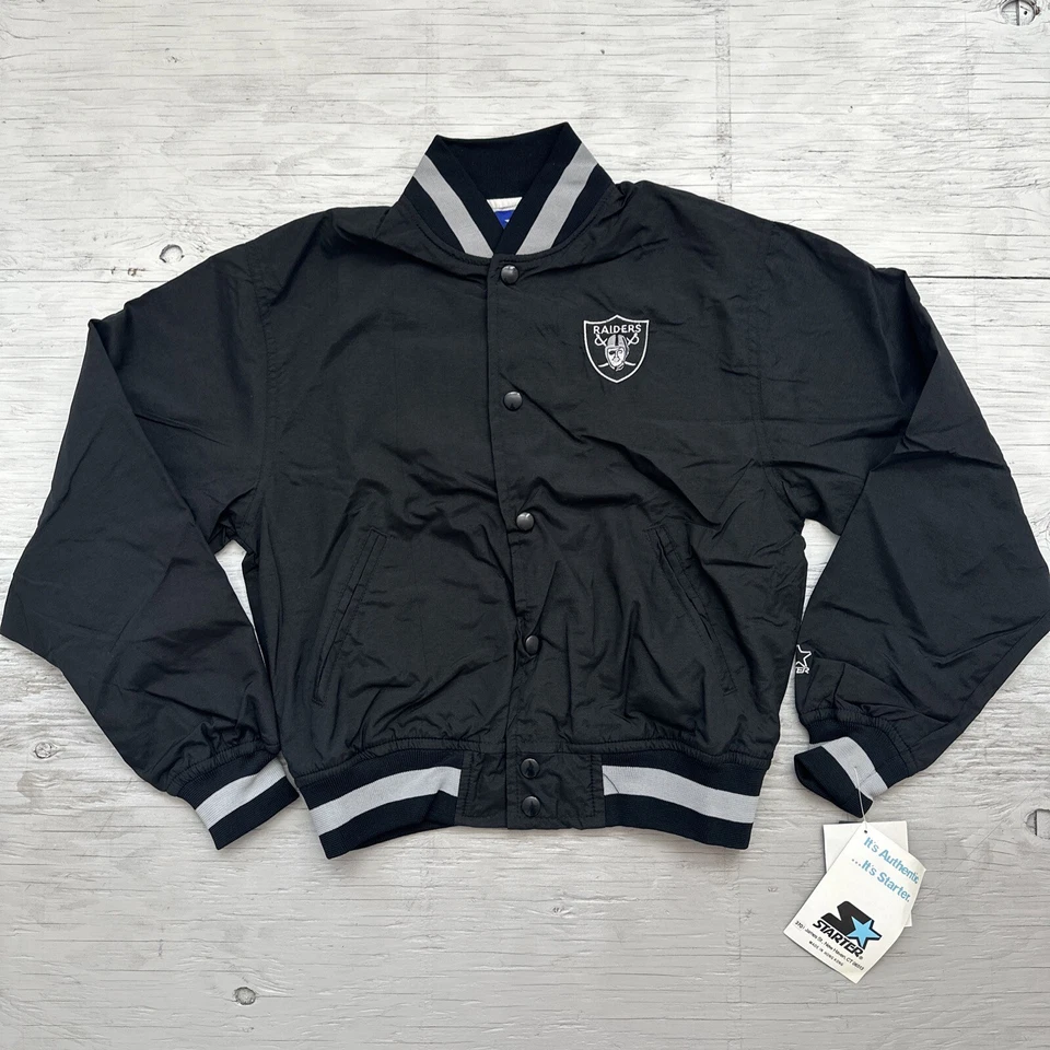 Vintage NEW W/ TAGS Starter NFL Los Angeles Vegas Raiders youth Jacket Medium - Image 2 of 4
