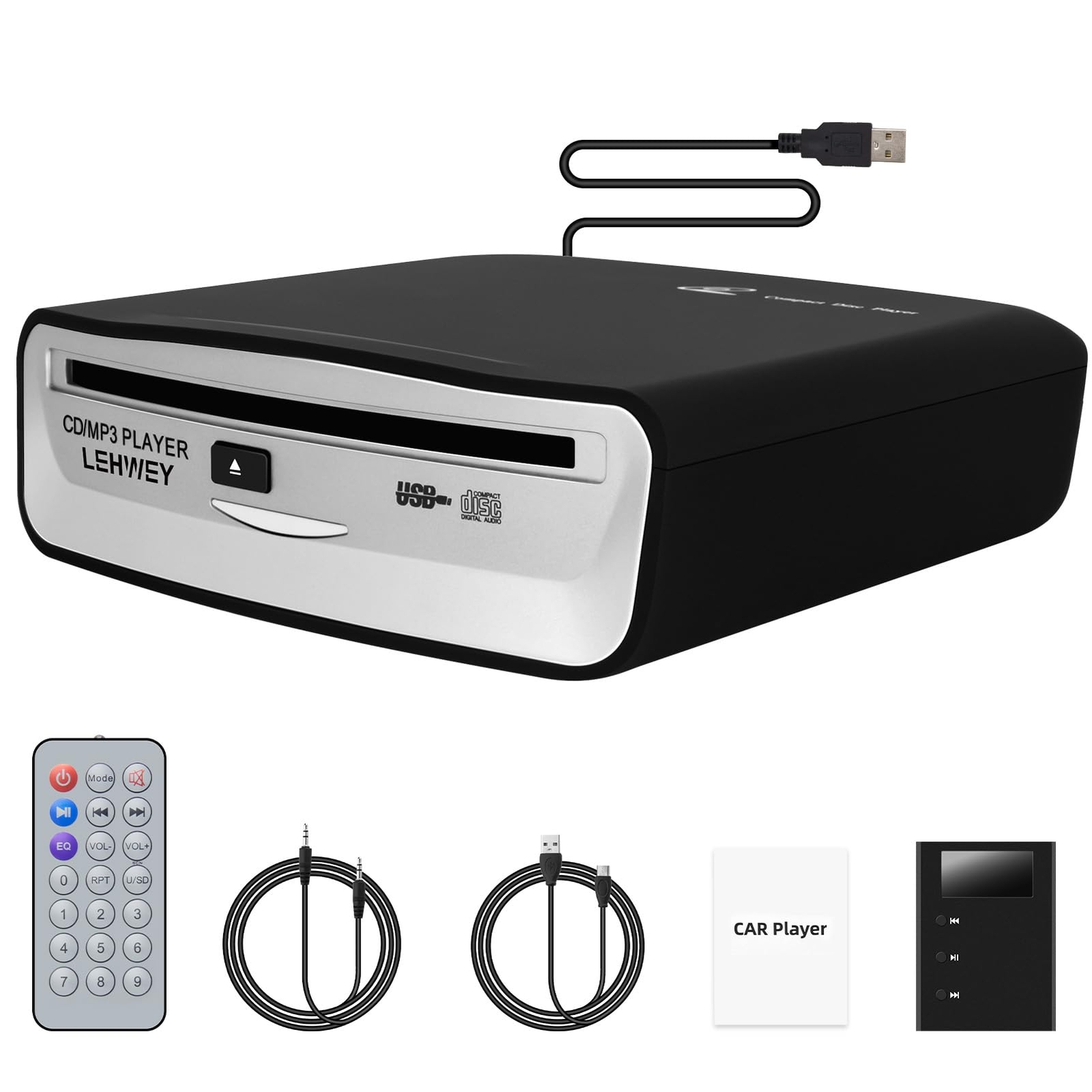 For Car - Lehwey Portable Car Cd Players With Aux
