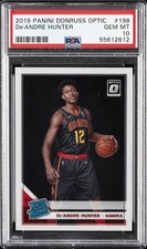 2019 PANINI DONRUSS OPTIC #198 DE'ANDRE HUNTER PSA 10