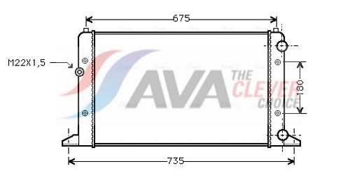Fits AVA VNA2160 WATER COOLER VW GOLF CONVERTIBLE (1998) 1.9 TDI