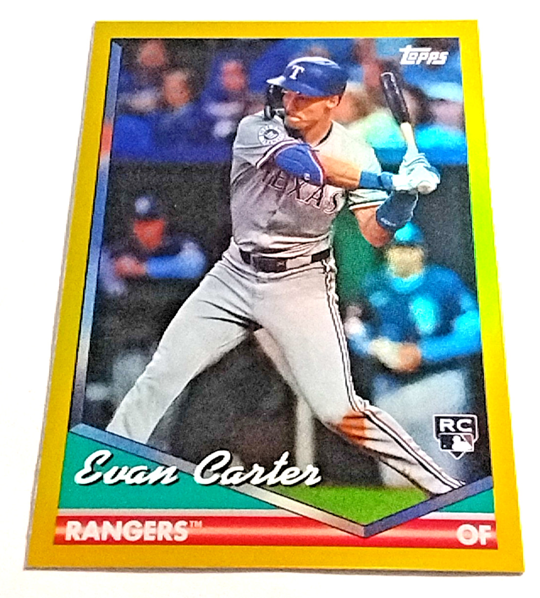 2024 Topps Archives #223 Evan Carter Rookie 94 topps Yellow Foil. Rangers.   B22