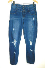 Rue 21 Women’s Jeans Ankle Jeggings Blue SIZE 10 Stretch Zipper & 3 Button Fly