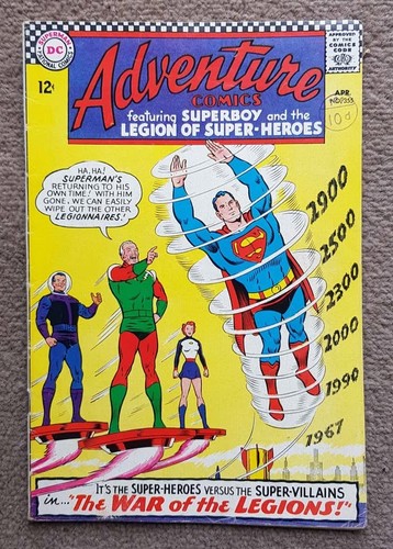 Adventure Comics 355 - Raw FN- (5.5) Pence stamped