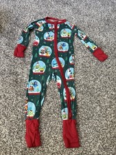 Little Sleepies Disney Pixar Christmas Bamboo Pajamas Sleeper 6-12M