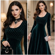 Coldwater Creek Velvet Maxi Dress Small