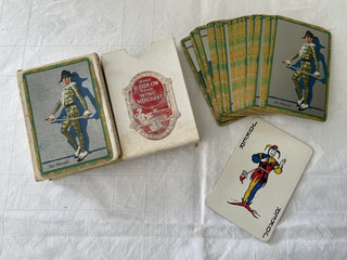 Vintage J Waddington Nell Gwyn 'Masked Ball' Playing Cards With Harlequin