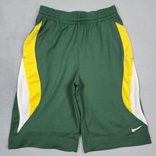 Vintage Nike Basketball Shorts Mens M Green Mesh Athletic Drawstring Y2K