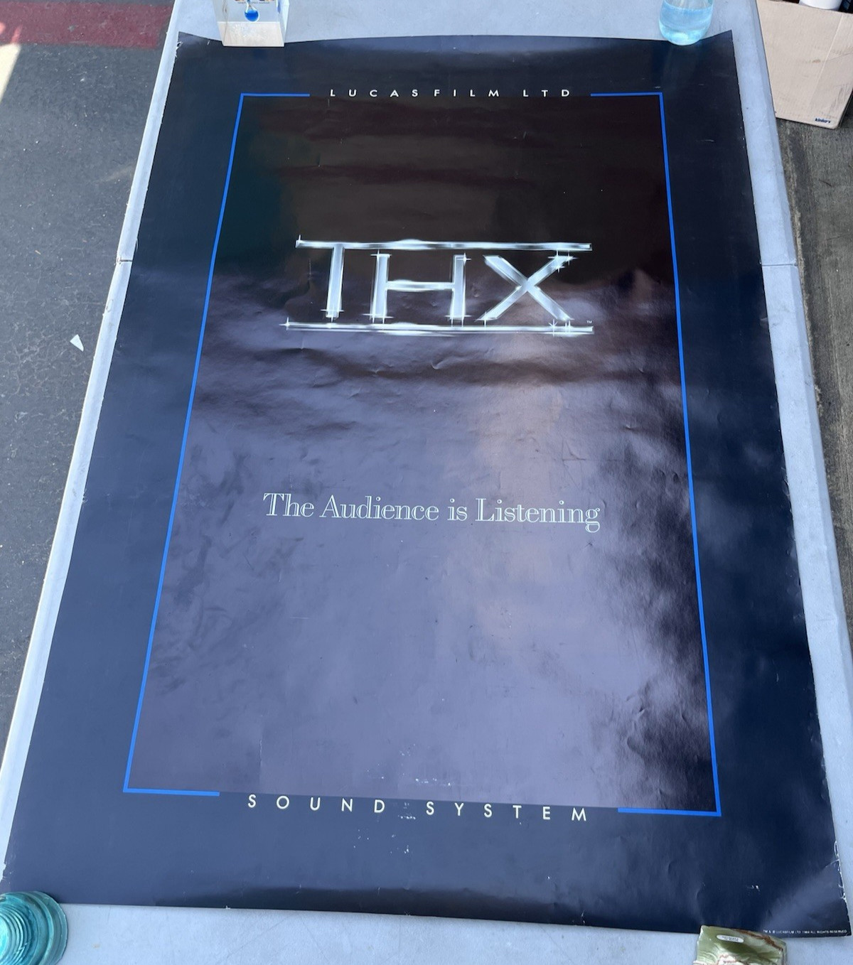 1984 THX Lucasfilm The Audience Is Listening Advertising Movie Theater Poster