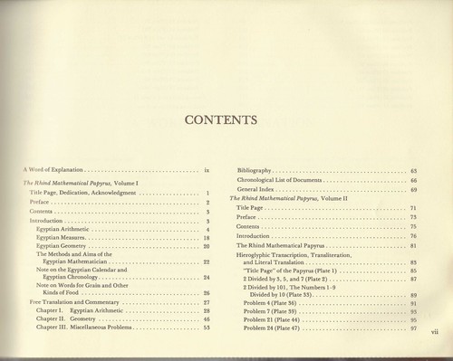 The Rhind Mathematical Papyrus, Arnold Buffum Chace, Hrsg. (1986 National Council of Tea) - Bild 3 von 3
