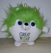 Green Haired Monster Wolf Plush Great Wolf Lodge Fiesta 9" Stuffed Animal