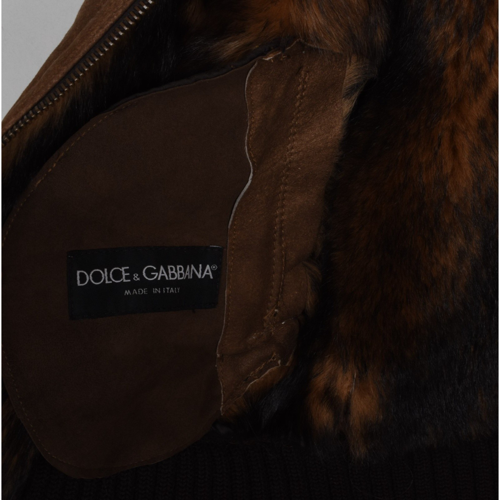 Dolce Gabbana Shearling Men Jacket Fur Deerskin Vintage Size IT48-M image 8