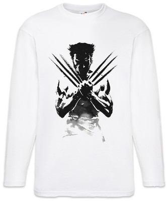Shadow Warrior Langarm T-Shirt Wolverine Mutant Art Logan Way Logo Kult Comic