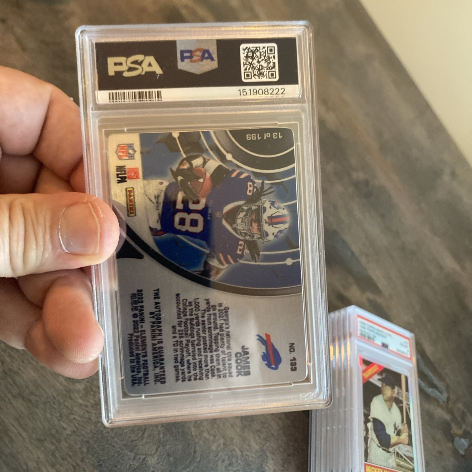 2022 Panini Elements PSA  James Cook: Autographed 🔥🔥rookie✨Bills #133 view 3