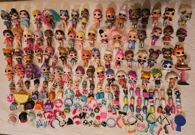 #ad LOT 81 LOL Surprise 3quot; Dolls 100 Accessories PETS Minis MUGS Lil Sisters $109.00