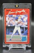 Juan Gonzalez 1990 Donruss Reverse Negative Error Rookie CENTERED