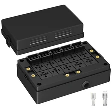 DAIERTEK Fuse Relay Box 12V Automotive 10 Slots Relay Holder 15 Slots ATC/ATO...