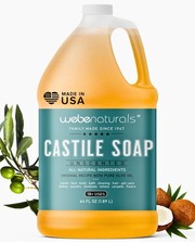 Castile Liquid Soap 64 Oz Pure Unscented Vegan Gluten Free WEBE Refill Ounce
