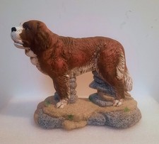 Ceramic St. Bernard Dog Figurine 6 1/4