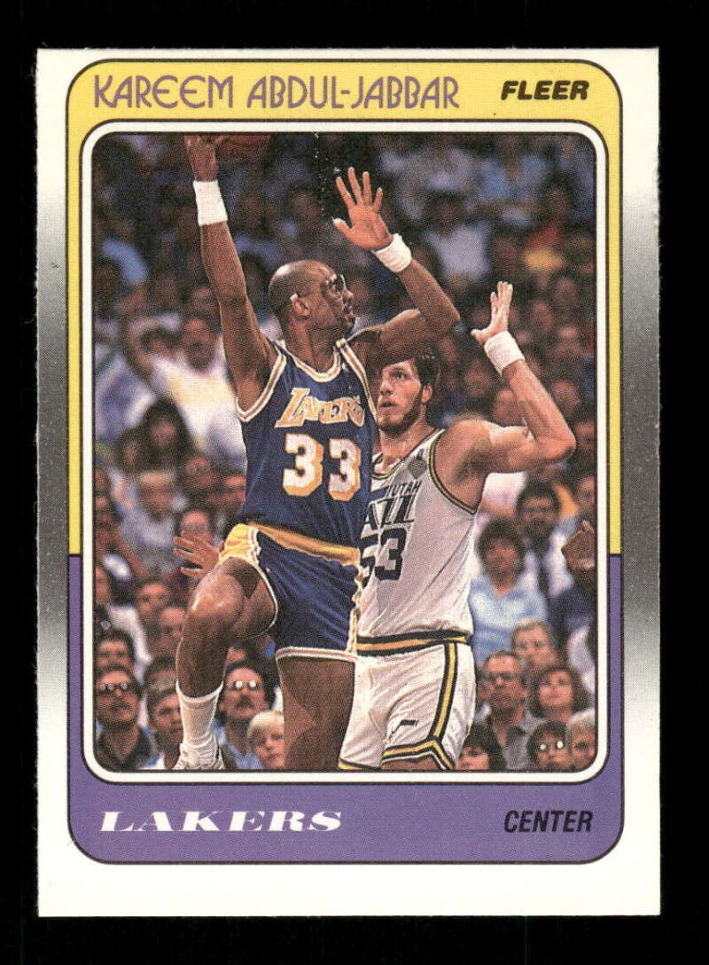 1988-89 Fleer #64 Kareem Abdul-Jabbar EX TZ1 BXCP67