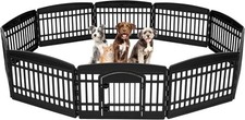 24" 10-Panel Pet Dog Puppy Playpen with Door Small Medium and Large Dogs Keep