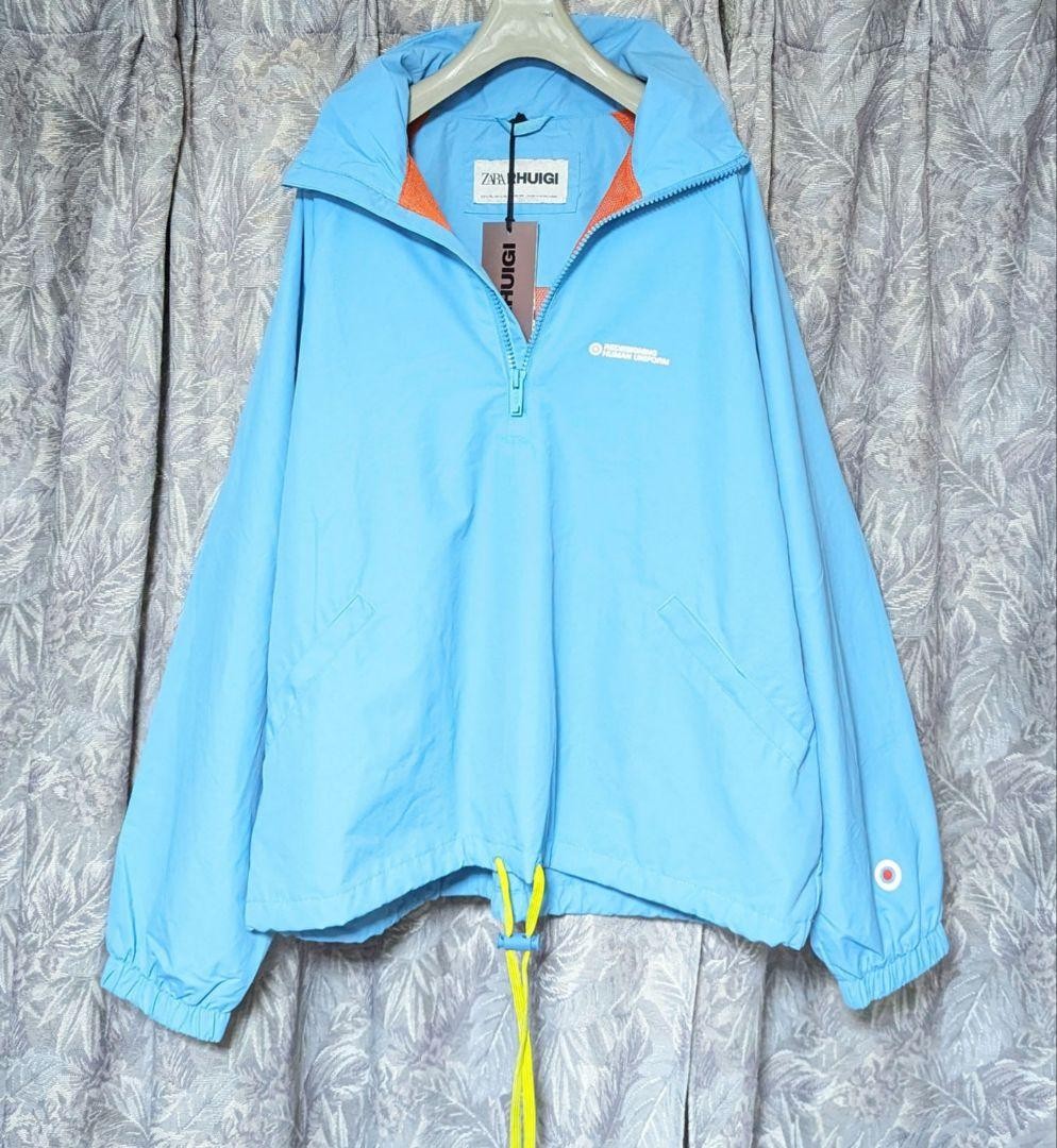 ZARA RHUIGI Anorak Pullover Jacket Light Blue Size L-XL