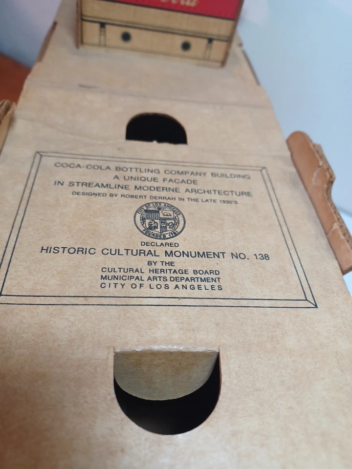 1970's Coca-Cola Promotional Cardboard Lunch Box Los Angeles Coke Plant JRRTS - Image 3 of 4