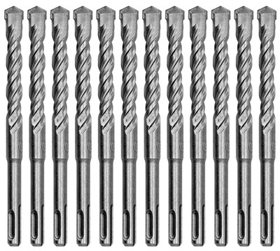 12Pcs 9/16'' x 8'' SDS Plus Drill Bit Carbide Tip Drill Bit for Masonry Stone Rock