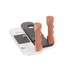 Solid Wood L Hand Grip Holder for Nikon FTN/ FT2/ FT3 Camera Aluminum Baseplate