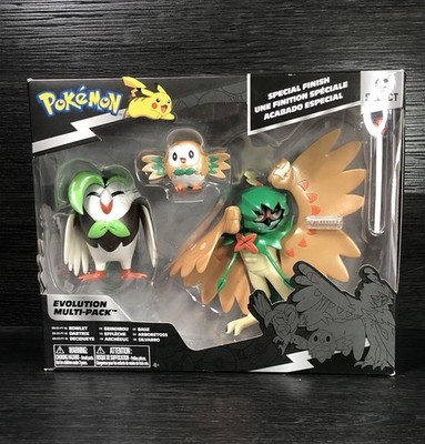 BRAND NEW Pokémon Select Evolution Rowlet/Dartrix/Decidueye Action Figure Set