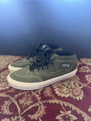 Vans Shoes Mens Size 12 Green Half Cab Pro Mid Top Suede Leather Skate Sneakers