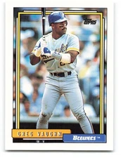 1992 Topps #572 Greg Vaughn NM-MT Brewers