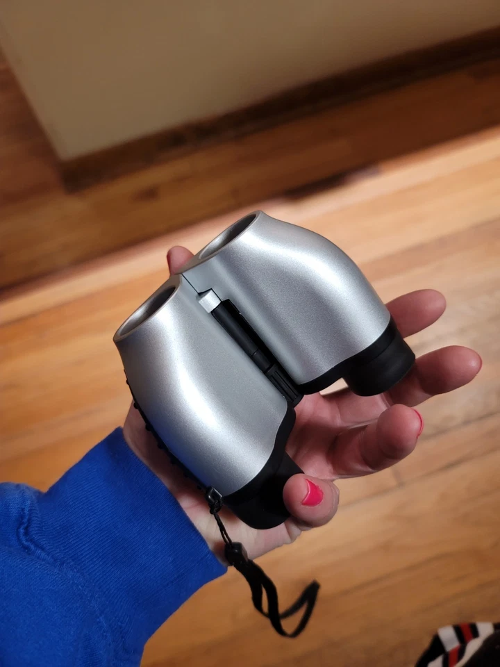 Stauer Optics 8x21 Binoculars New Compact Case 128m/1000m Silver Lightweight Box - Image 2 of 4