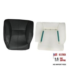 Driver Side Bottom  Foam Cushion Replacement Leather Seat Cover Black