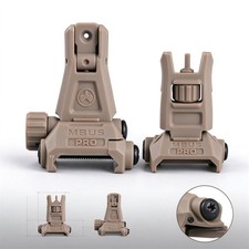 Folding Back Up Iron Sight Tactical Picatinny Rail Flip Up Front Rear Sights-