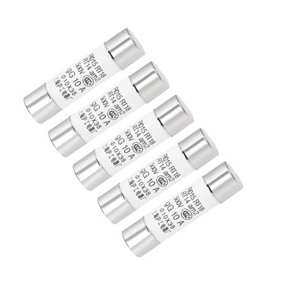 5StkAutomotive Patronensicherungen Alarm Verstärker Keramik 10A DC 500V 10x38mm