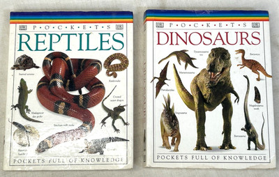 Set of 2 Pockets Reptiles and Dinosaurs (DK Pockets) Paperback By DK Publishing